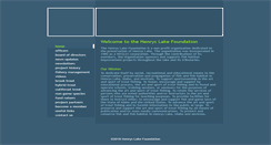 Desktop Screenshot of henryslakefoundation.com